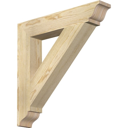 Ekena Millwork Traditional Traditional Rough Sawn Bracket, Douglas Fir, 4"W x 24"D x 24"H BKT04X24X24TRA01RDF